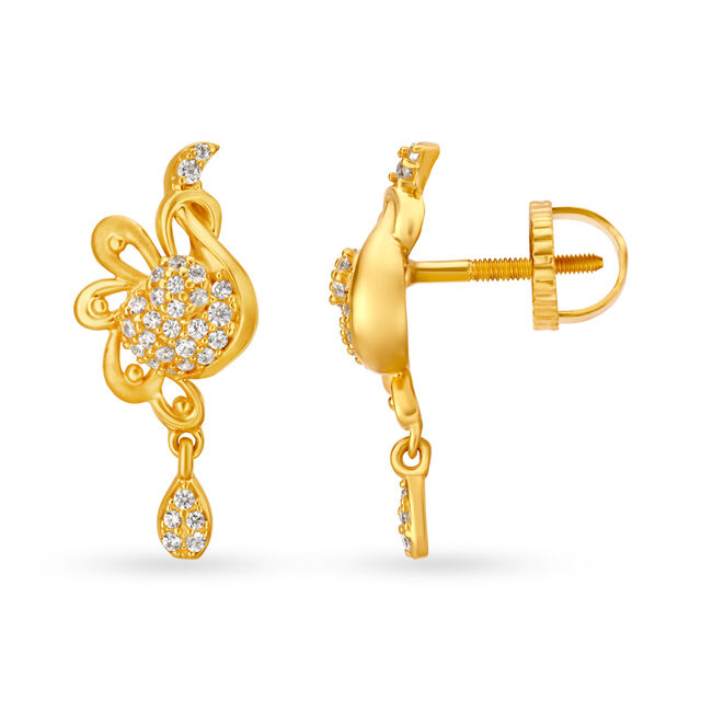 Luxe 22 Karat Yellow Gold And Gemstone Danglers 2