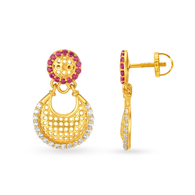 Surreal Gold Antique Drop Earrings 2