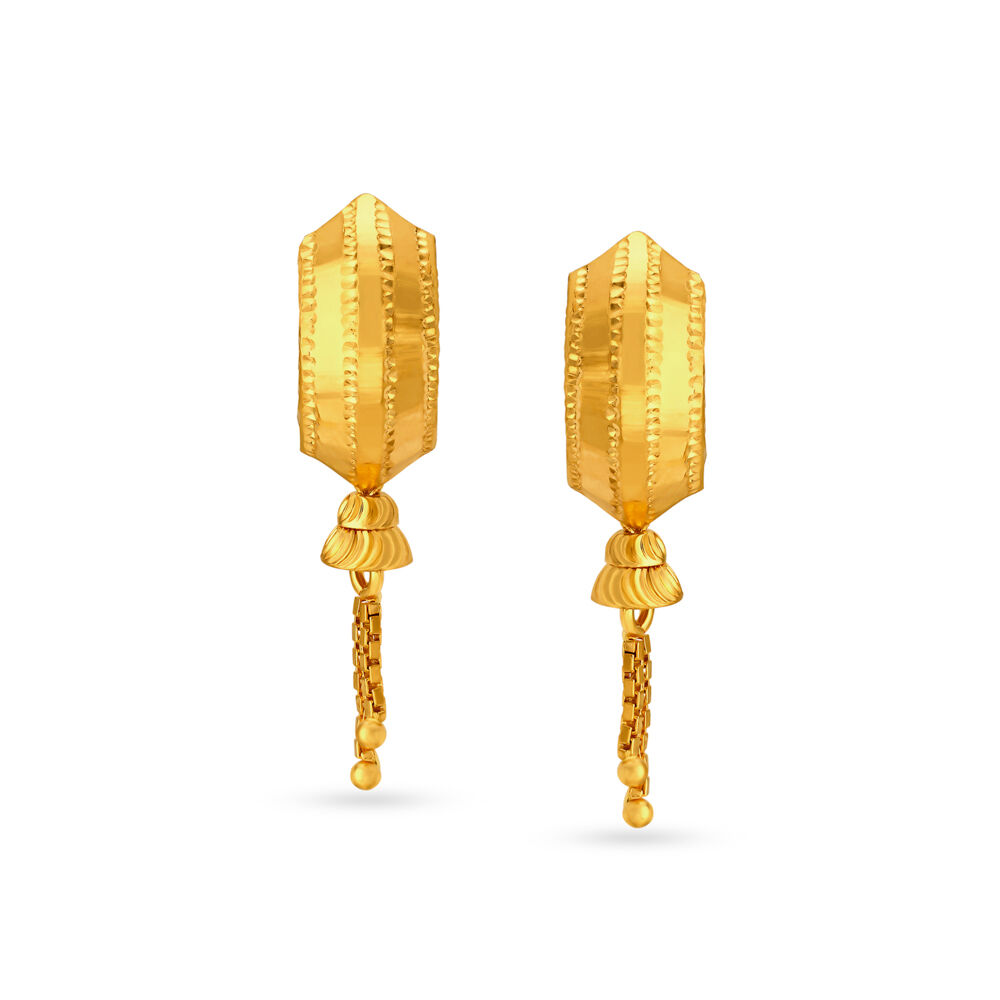 Gold bali earrings tanishq with price new arrivals