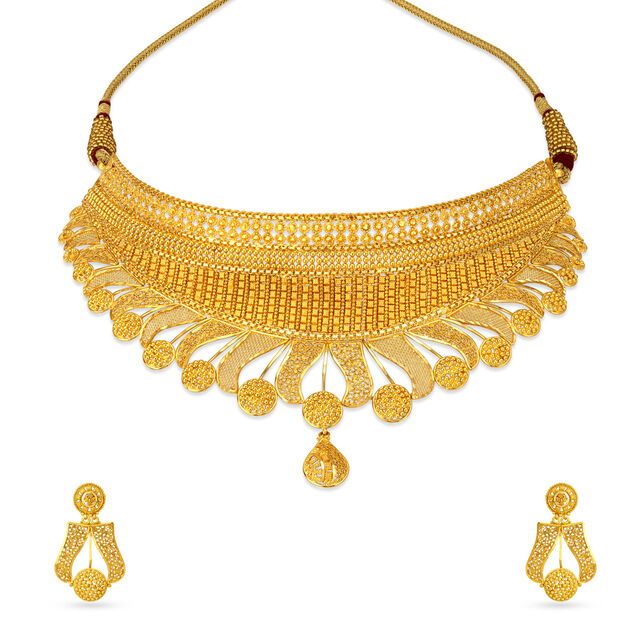 Fluid Grace Gold Necklace Set 2