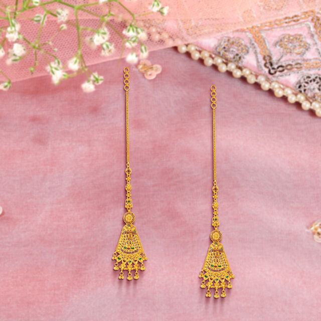 Traditional Gold Necklace Set,,hi-res 2