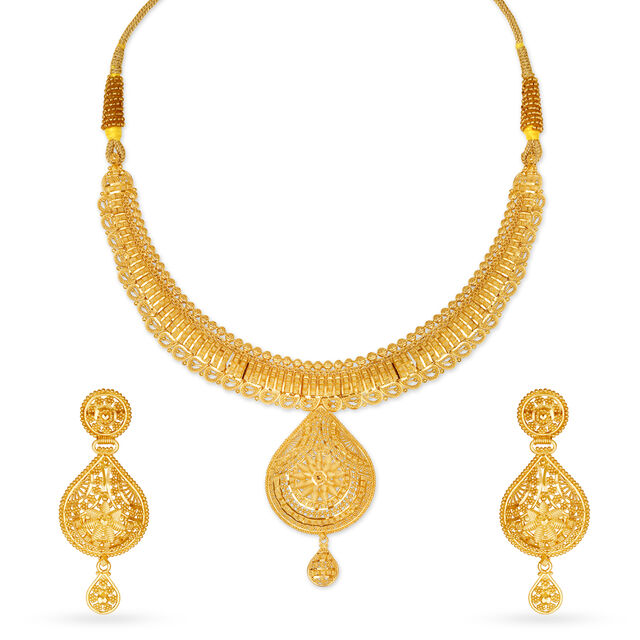 Stunning Gold Necklace Set for the Indian Bride,,hi-res