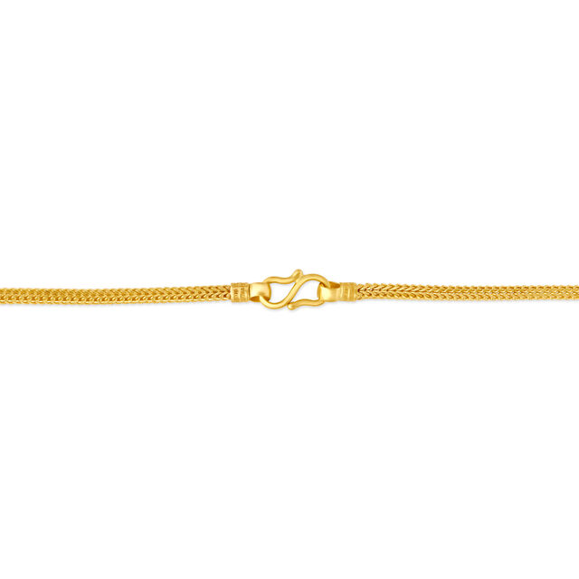 Sleek Coloured Stones Studded Glossy Gold Chain