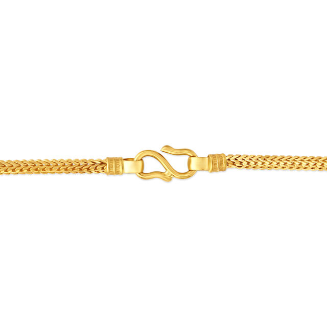 Elegant Glossy Gold Chain With Coloured Stones