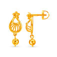 Chic Floral Gold Drop Earrings,,hi-res 2