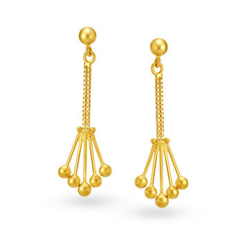 Unique 22 Karat Yellow Gold Beaded Drops