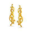 Exquisite 22 Karat Yellow Gold Paisley Drops 