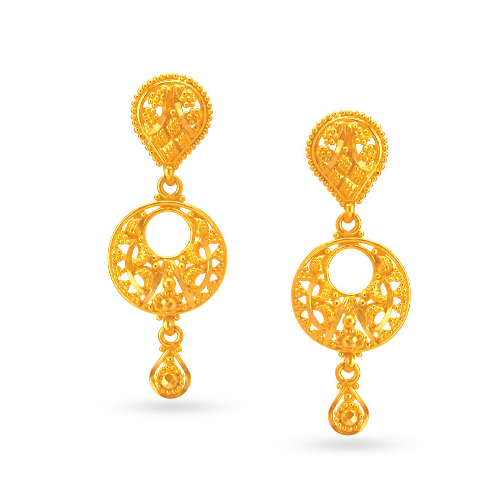 Chandbali earrings gold tanishq new arrivals