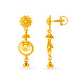 Tanishq 22 Karat Yellow Gold Drop Earrings,,hi-res 2
