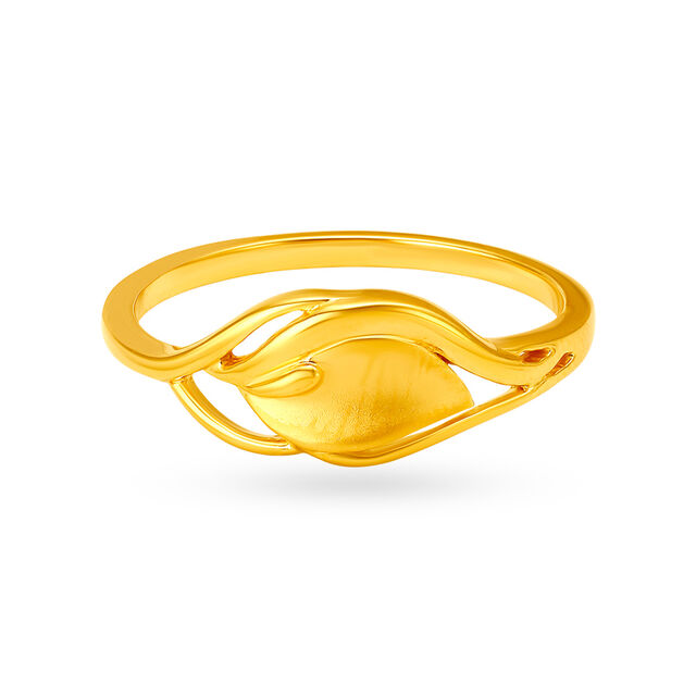 Ethereal 22 Karat Yellow Gold Floral Finger Ring