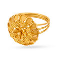 Gorgeous Floral Gold Finger Ring,,hi-res 2