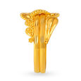 Embellished 22 Karat Yellow Gold Beaded Leaf Ring,,hi-res 3