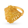 Traditional 22 Karat Yellow Gold Beaded Flower Ring,,hi-res 2