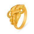 Decorated 22 Karat Yellow Gold Floral Ring,,hi-res 