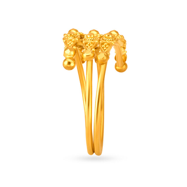 Opulent 22 Karat Yellow Gold Spiral Beaded Ring,,hi-res 3