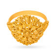 Ornate 22 Karat Yellow Gold Floral Beaded Ring,,hi-res 2