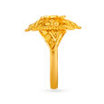 Elaborate 22 Karat Yellow Gold Floral Beaded Ring,,hi-res 3