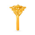 Exquisite Floral Gold Finger Ring,,hi-res 3