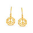 Aesthetic 22 Karat Yellow Gold Ringed Hoops,,hi-res 2