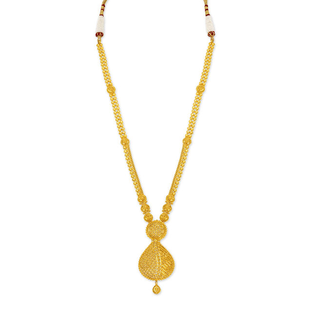 Bewitching 22 Karat Yellow Gold Teardrop Necklace,,hi-res 