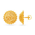Stunning 22 Karat Yellow Gold Floral Studs,,hi-res 2