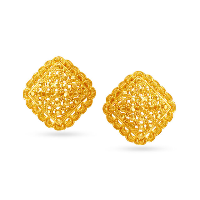Attractive Square Shape Stud Earrings 