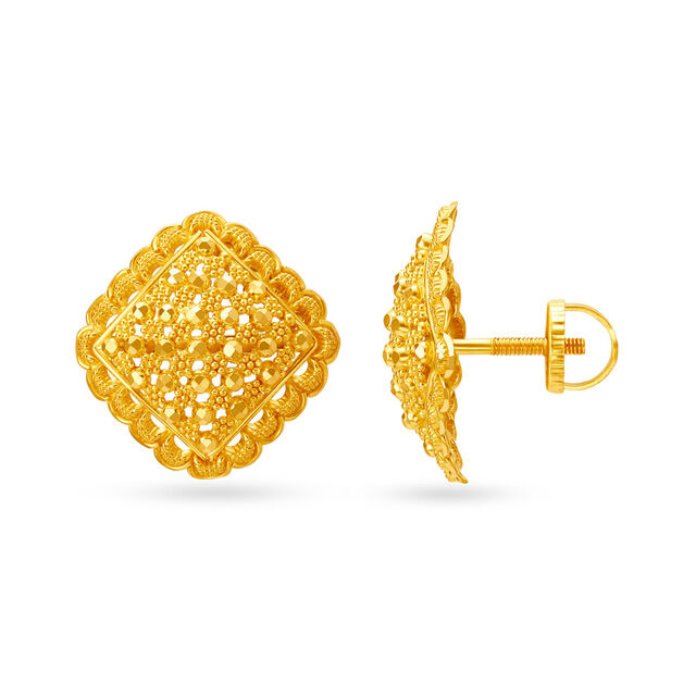Attractive Square Shape Stud Earrings 2