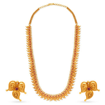 Splendid Gold Mango Mala Set for the Tamil Bride
