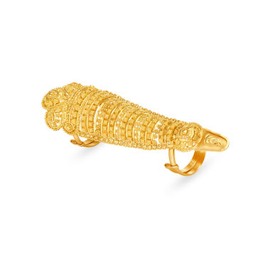 Ingenious 22 Karat Yellow Gold Bridal Finger Ring
