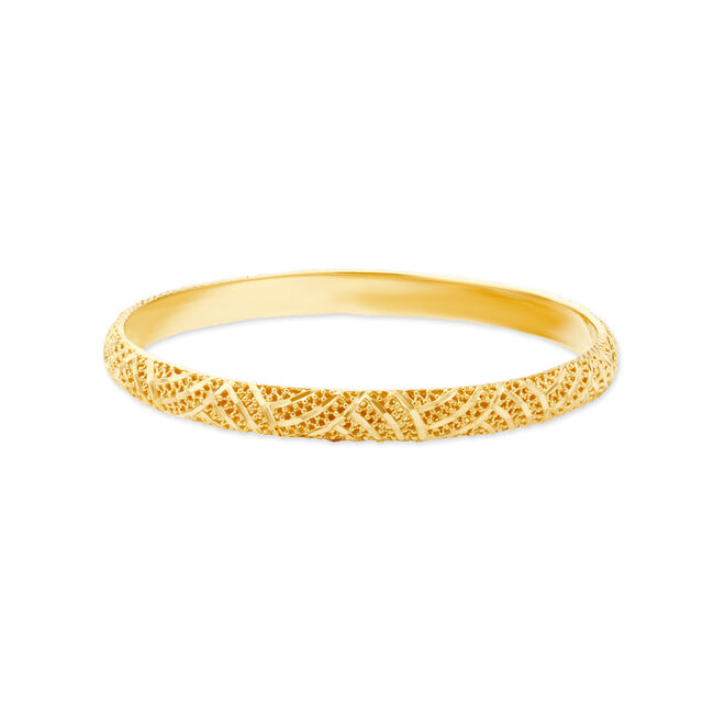 Glimmering 22 Karat Yellow Gold Beaded Bangle,,hi-res 2