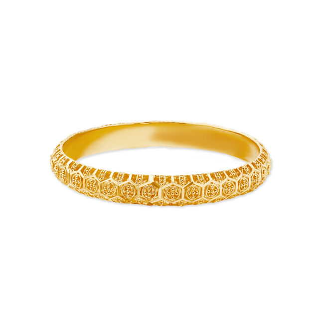 Rapturing 22 Karat Yellow Gold Hexagon Bangle,,hi-res 2