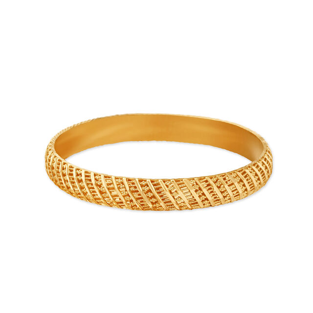 Astounding 22 Karat Yellow Gold Beaded Bangle,,hi-res 2