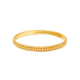 Charming 22 Karat Yellow Gold Floral Bead Bangle,,hi-res 2