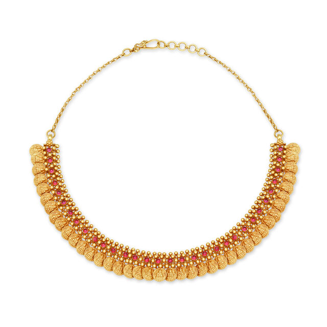 Blissful South Indian Gold Kasu Mala Set for the Telugu Bride,,hi-res