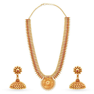 Spectacular Gold Necklace Set for Indian Brides