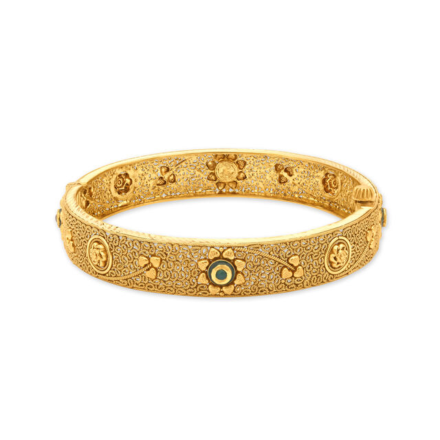 Antique Filigree Gold Bangle