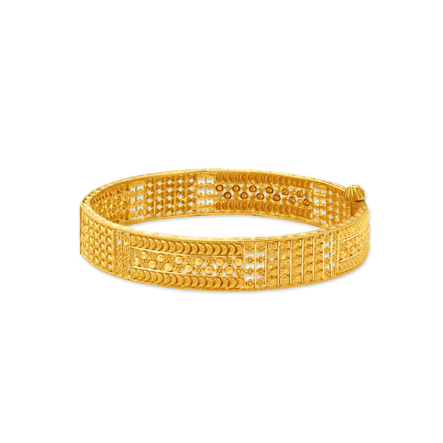 Timeless 22 Karat Yellow Gold Beaded Bangle 2