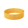 Scintillating 22 Karat Yellow Gold Floral Bead Bangle,,hi-res 