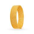 Scintillating 22 Karat Yellow Gold Floral Bead Bangle,,hi-res 2