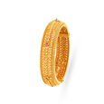 Leaf Inspired Gold Bangle,,hi-res 2