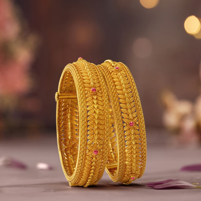 Floral Kolkata Die Openable Bangles 