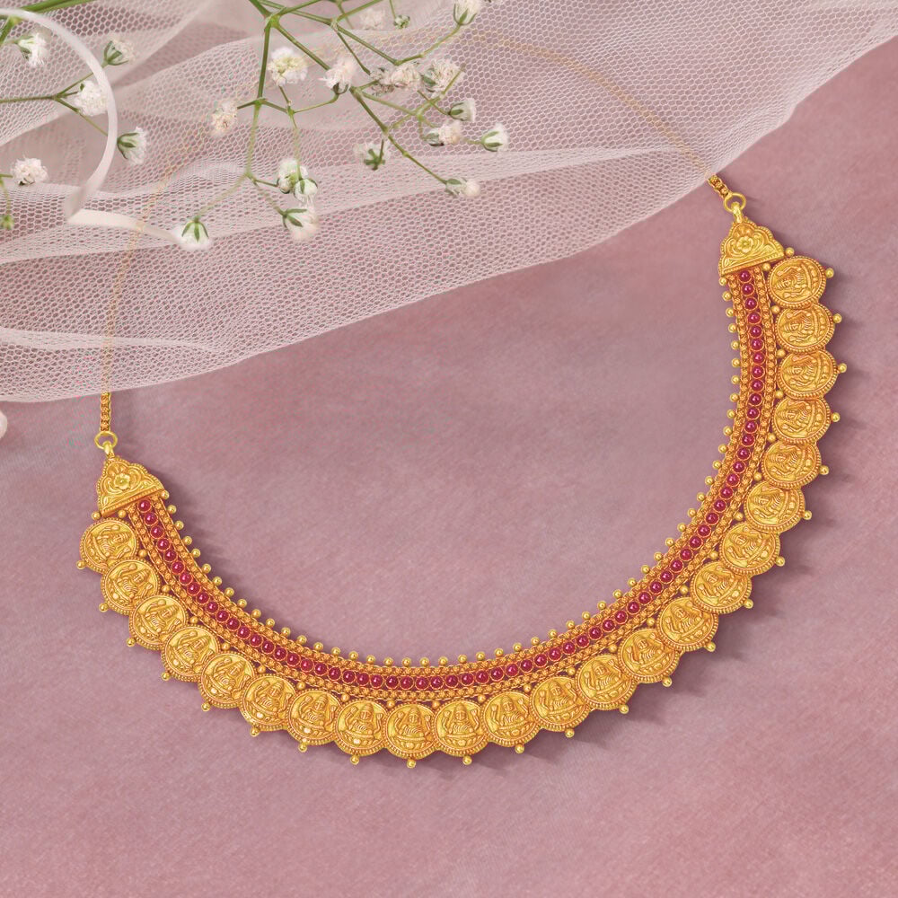 Buy Splendid Lakshmi Haar Necklace Set at Best Price Tanishq UAE