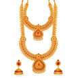 Resplendent Gold Necklace Set for the Telugu Bride 