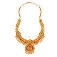 Resplendent Gold Necklace Set for the Telugu Bride 2