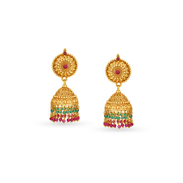 Royal Splendor Gold Drop Earrings 