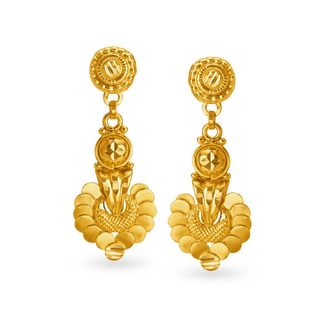 Elaborate 22 Karat Yellow Gold Coined Drops,,hi-res 