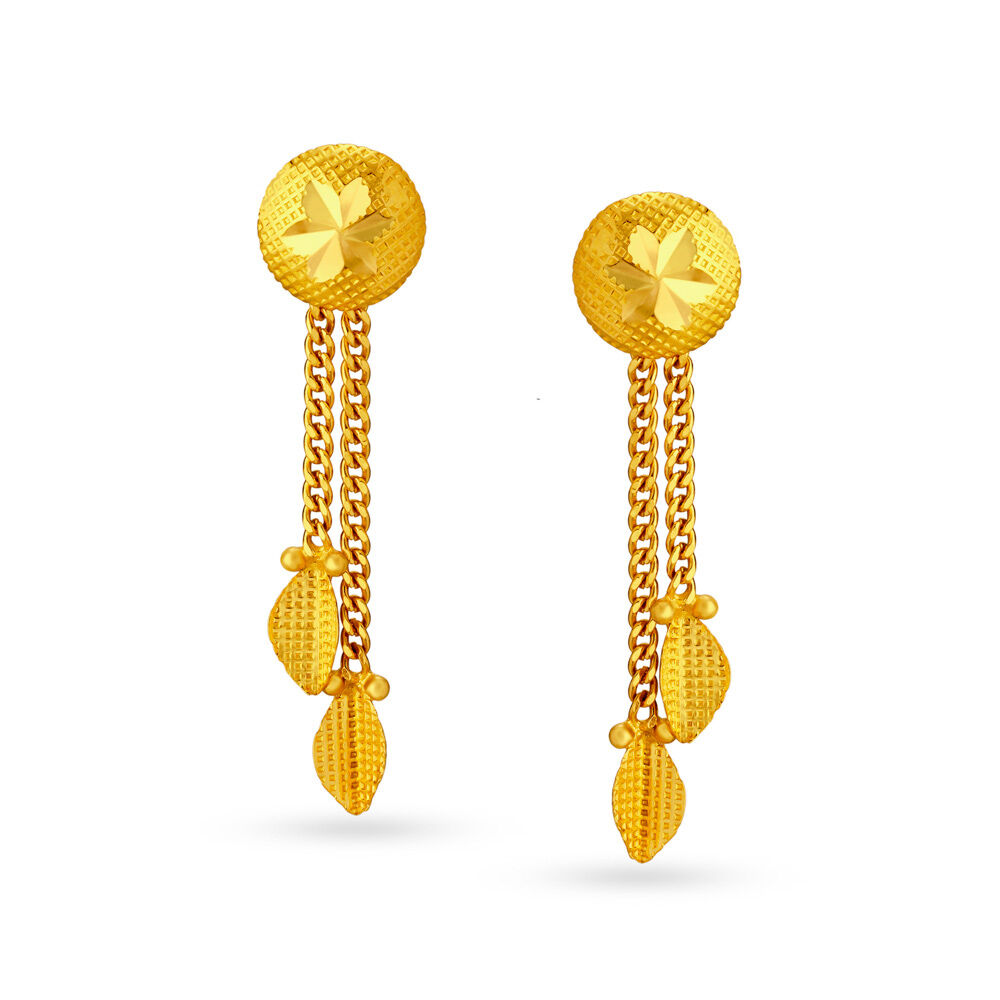 Buy Gold Earrings Online for Women Men Tanishq USA
