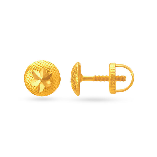 Vivacious 22 Karat Yellow Gold Floral Conical Drops,,hi-res 4