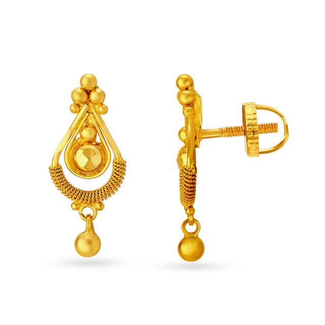 Unique Enchanting Gold Drop Earrings,,hi-res 2