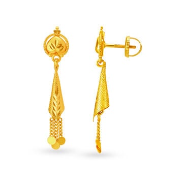 Timeless 22 Karat Yellow Gold Drop Earrings